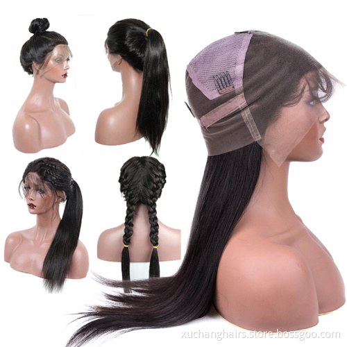 Wholesale frontal wig raw virgin cuticle aligned hair lace wig vendors 100% human hair hd perruque full lace wigs with baby hair